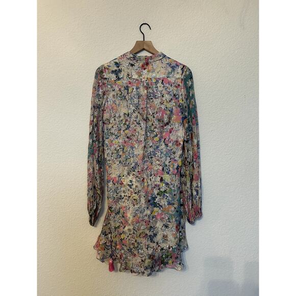 Rococo Sand Floral Leila Metallic Stars Mini Dress - Picture 5 of 5